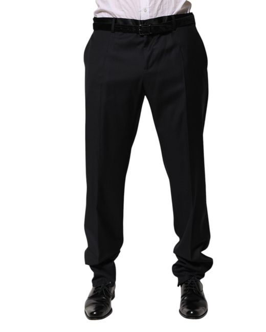 Dolce & Gabbana Black Wool Men Formal Dress Trouser Pants for men