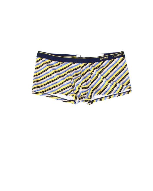 Calvin Klein Underwear Size Xl Striped Logo Print Boxer in Yellow for