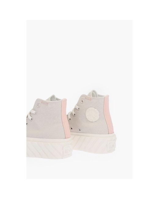Converse All Star Chuck Taylor 6cm Fabric High Top Sneakers With Plat in  White | Lyst