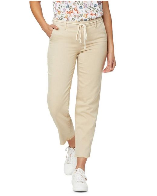 NYDJ Cotton Pants Size 10 Raw Hem 