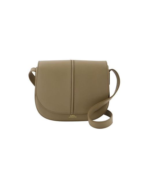 A.P.C. Betty Bag In Beige Leather in Green Lyst