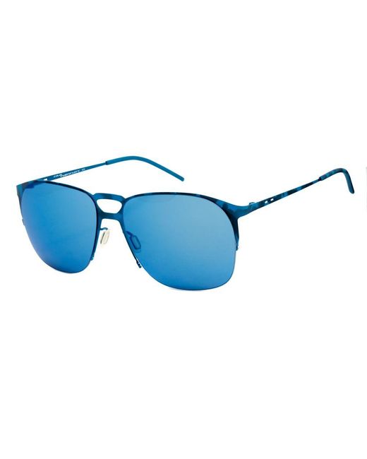 Italia Independent Blue Metal Sunglasses