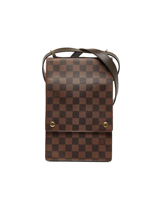 Louis Vuitton Damier Canvas Shoulder Bag in Brown | Lyst