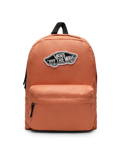 Vans Logo-adorned Fabric Backpack With Zip Fastening in Orange | Lyst