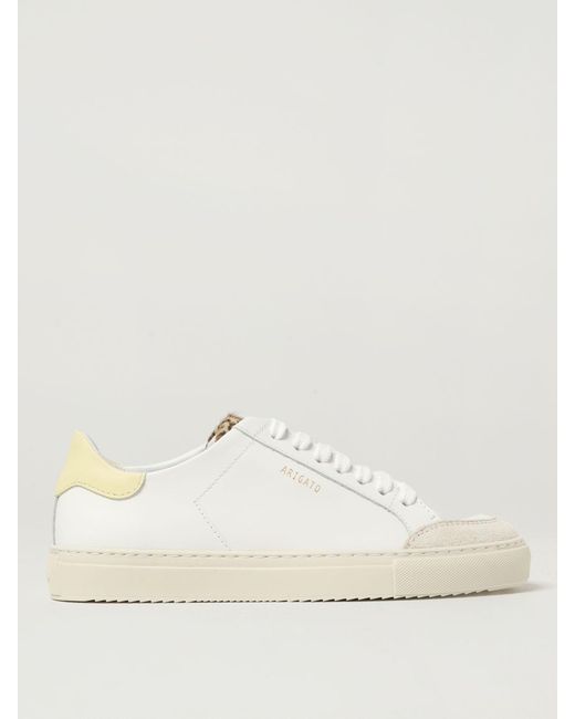 Axel Arigato Natural Low Top Leather Footwear With Lace-Up Closure And Flat Rubber Sole