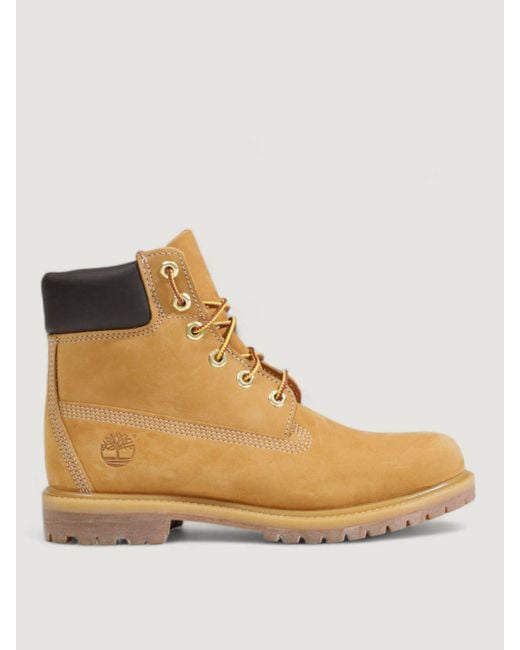 Timberland Natural Ankle Boots With Leather Uppers & Lace-Up Closure For Casual Everyday Wear