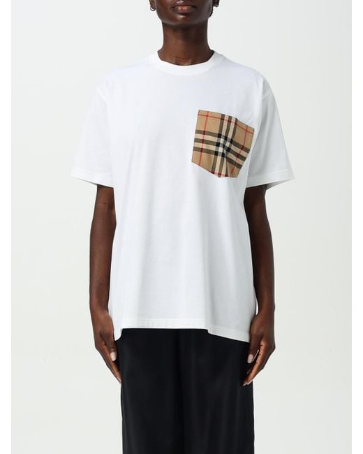 Burberry White Pocket Tshirt Relaxed Fit