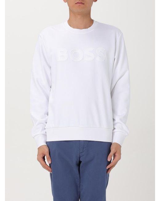 Boss White Sweatshirt for men