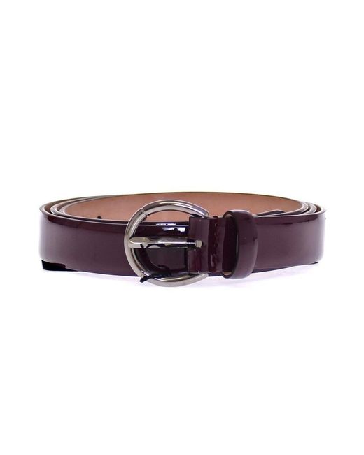 Dolce & Gabbana Purple Leather Logo Cintura Belt | Lyst