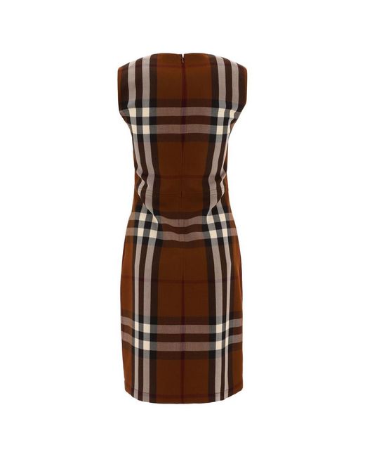 Burberry "macy" Dress in Brown Lyst