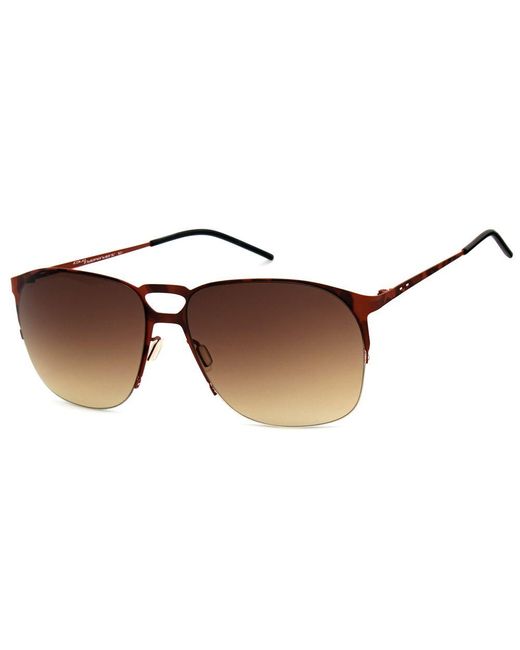 Italia Independent Brown Metal Sunglasses