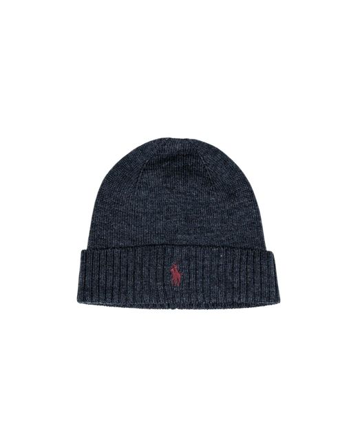 Ralph Lauren Blue Wool Knit Cap With 100% Wool Composition for men