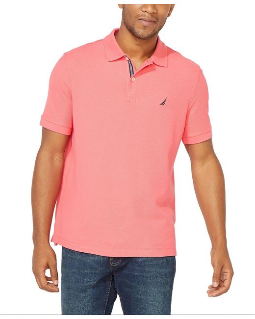 Nautica Cotton Shirt Coral Heather Size 