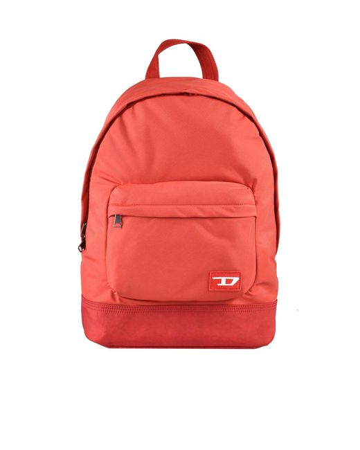 DIESEL Red Zip-fastened Rucksack for Men | Lyst