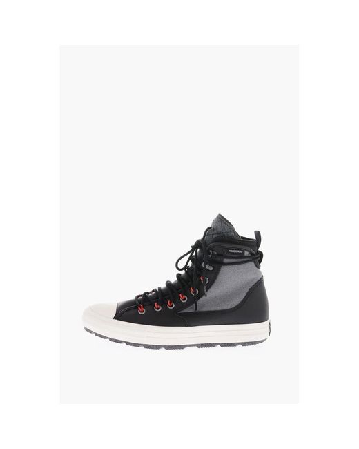 Trappenhuis loterij Honderd jaar Converse Chuck Taylor All Star All Textured Leather High-top Sneakers - 38  in Black | Lyst