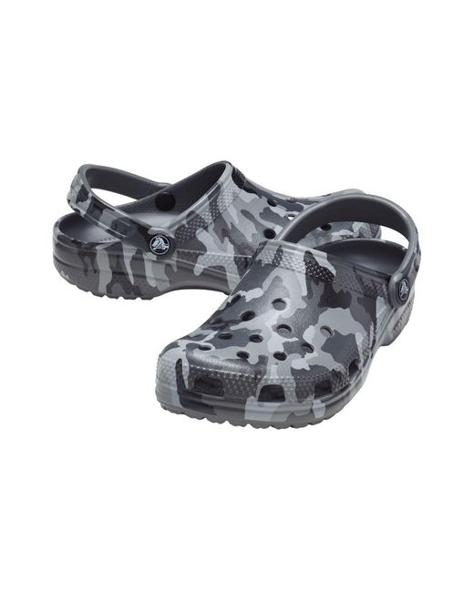 Crocs™ Classic Printed Camo Clog Sandal (slate Grey/multi, Size M8) in Gray  | Lyst