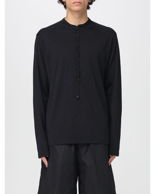 Laneus Blue Long Sleeve Henley Shirt for men