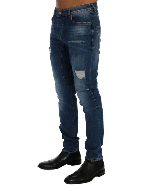 Frankie Morello Denim Wash Torn Dundee 