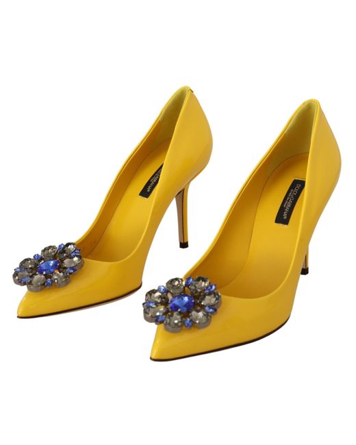 Dolce \u0026 Gabbana Patent Leather Crystal 