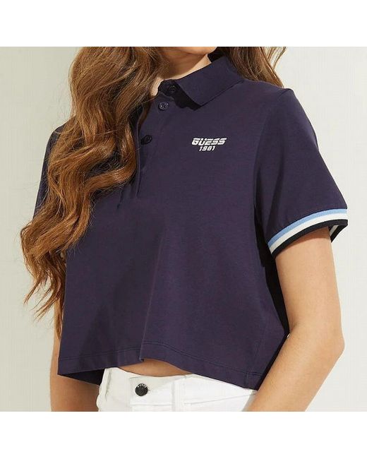 Guess Cotton Polo Shirt Navy Size Xl 