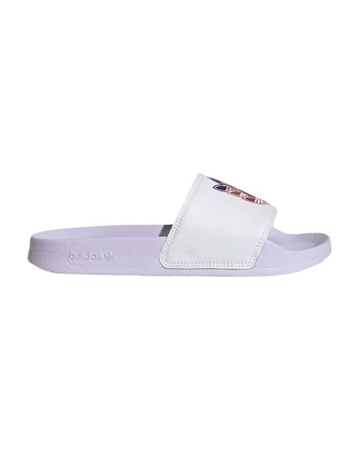 adidas Synthetic Adilette Lite Slides (white/purpletint/purpletint, in Black | Lyst