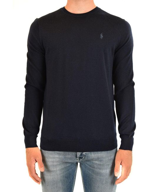 Ralph Lauren Black Round Neck Long Sleeve Knitwear for men
