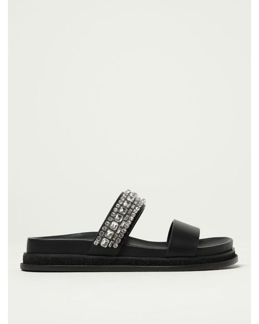 Jimmy Choo Black Flat Sandals