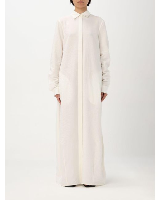 Totême  White Shirt Dress Maxi Relaxed Fit
