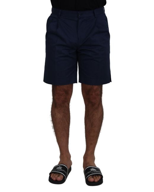 Dolce & Gabbana Blue Elegant Chino Shorts for men