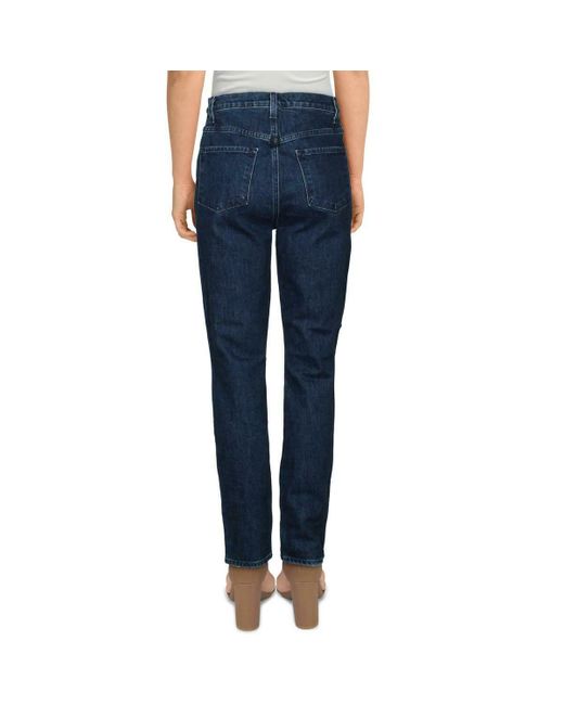 J Brand Denim Jeans Size 25x30 Rip Slim Straight Stretch in Blue | Lyst