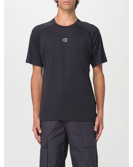 Champion Black Crew Neck Short Sleeve Relaxed Fit Tee for men