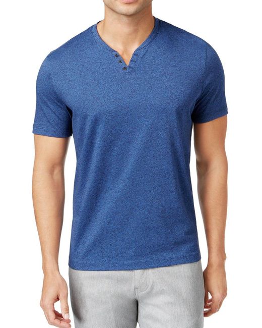 Alfani Cotton Shirt Size Small S Henley 