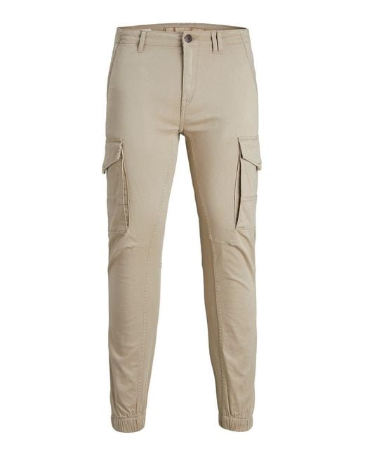 Jack & Jones Natural Cargo Trousers Jjimark Cargo for men