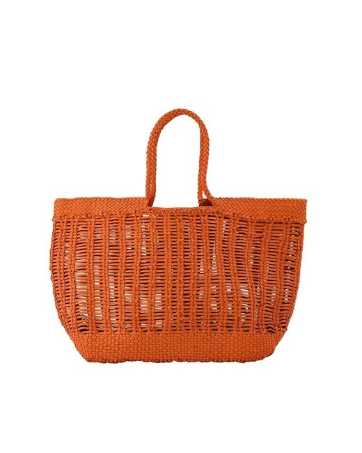 Dragon Diffusion Windows Basket Bag In Leather in Orange | Lyst