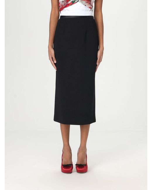 Dolce & Gabbana Black Pencil Skirt Midi