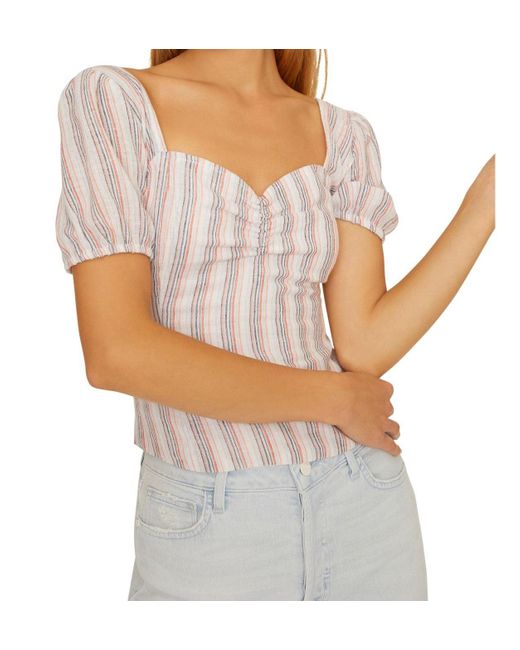 Sanctuary Linen Shirt Size Xs Smocked 