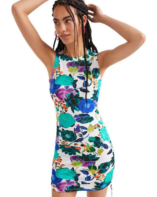 Desigual Synthetic Dresses in Turquoise (Blue) | Lyst