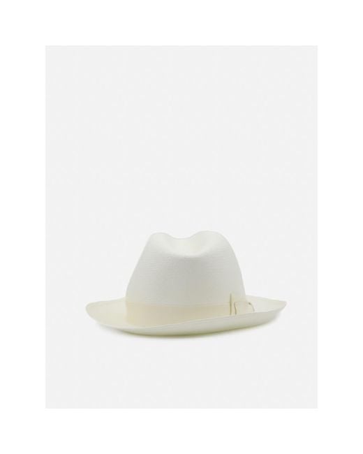 Borsalino Hat in White | Lyst UK