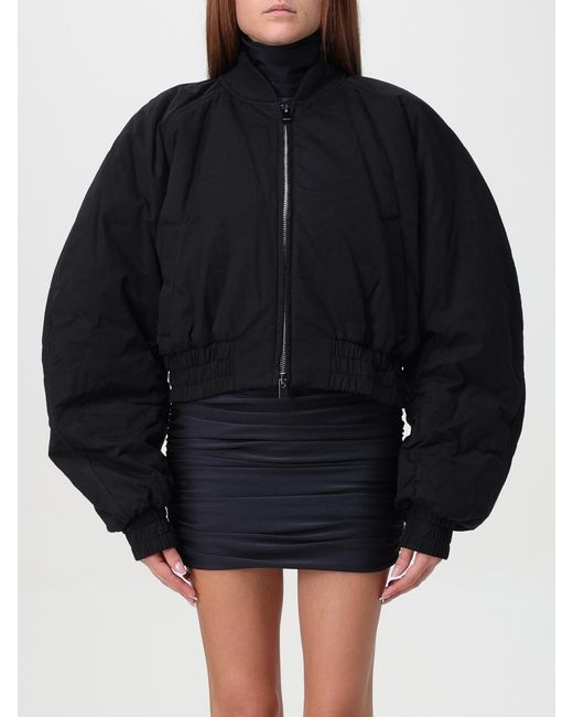 ANDAMANE Black Cropped Puffer Jacket Relaxed Fit