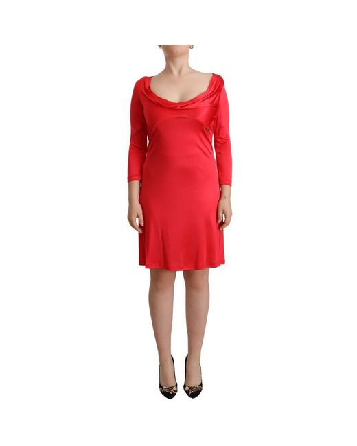 deep round neck dress