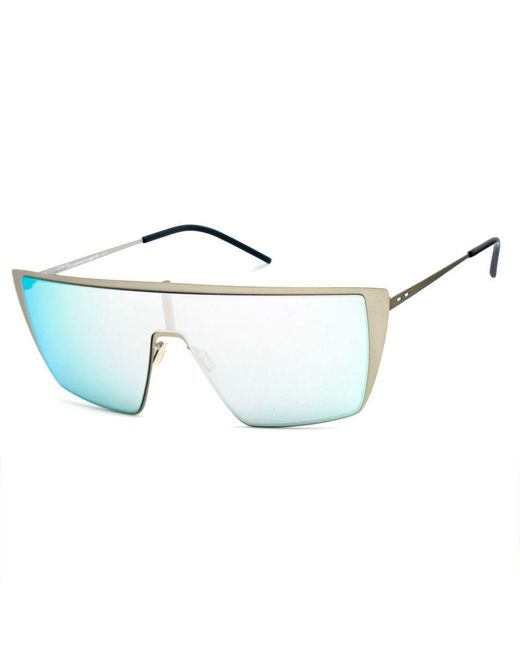 Italia Independent Metallic Silver Metal Sunglasses