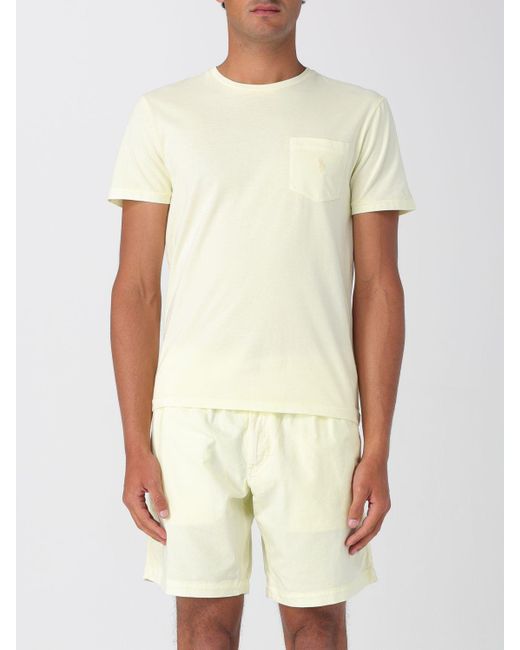 Ralph Lauren Natural Essential Solid T-Shirt With Convenient Chest Pocket Comfy And Stylish for men