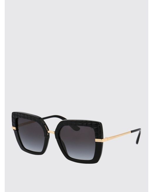 Dolce & Gabbana Black Dg4373 Quilted Square Sunglasses