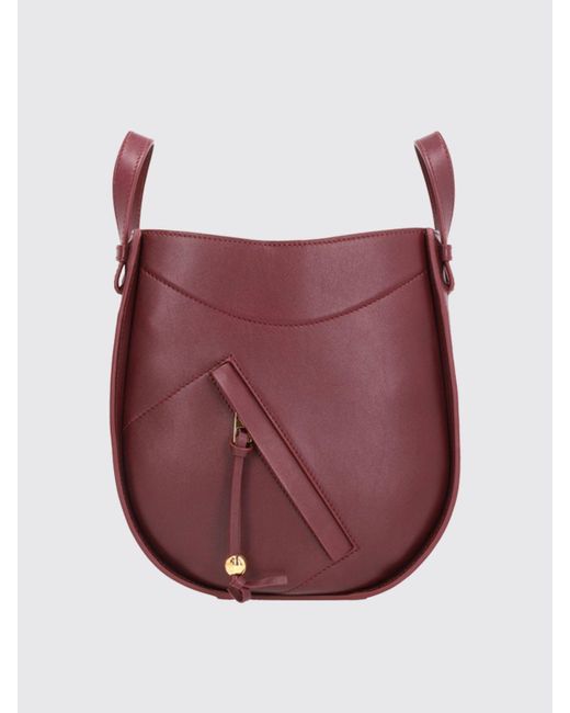 Loewe Pink Structured Leather Zip Shoulder Bag