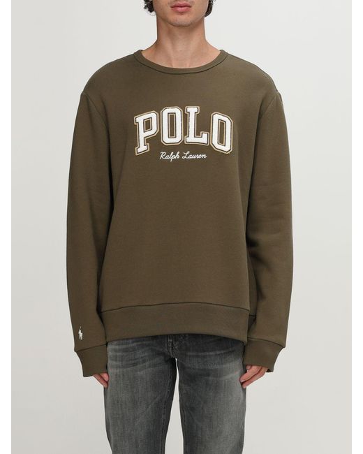Polo Ralph Lauren Green Cotton Blend Sweatshirt for men