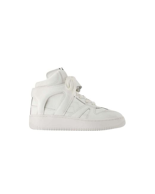 Isabel Marant Brooklee Sneakers In White Leather | Lyst