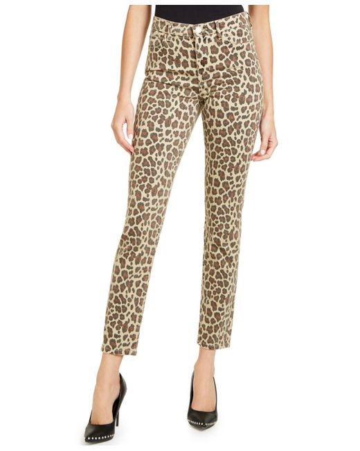 Guess Denim Jeans Size 26x28 Leopard-print Skinny Stretch in Brown | Lyst