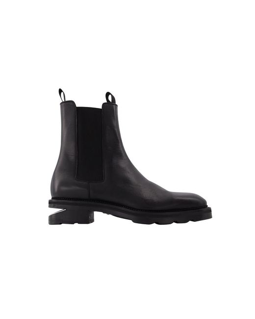Alexander Wang Low-heeled Andie Cut-out Boots In Box Calf Leather in ...