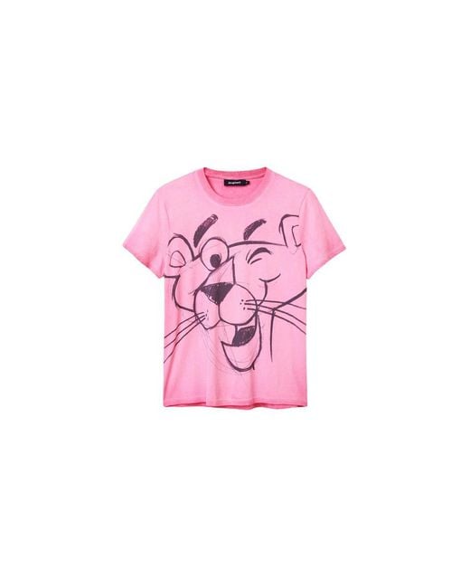 Desigual T-shirt in Pink | Lyst