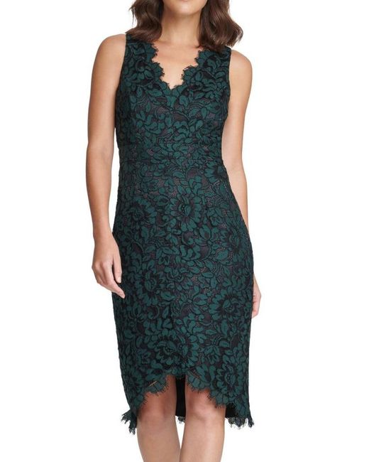 Eliza J Dress Pine Black Size 8 Floral 